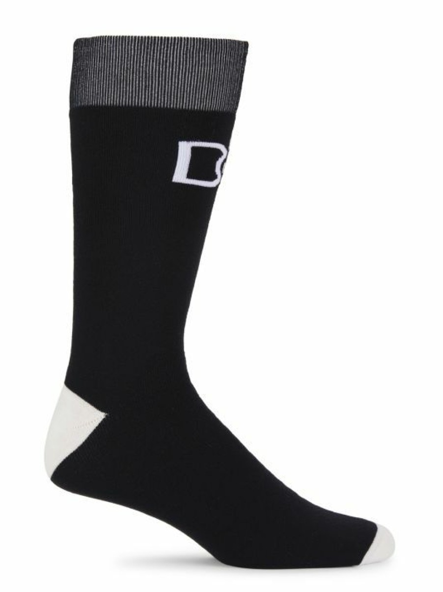 Accessories * | Dolce&Gabbana Knit Logo Socks For Men