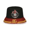 Accessories * | Dolce&Gabbana Logo Cotton Bucket Hat For Men