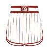 Men * | Dolce&Gabbana Game Day Pinstriped Logo Patch Shorts