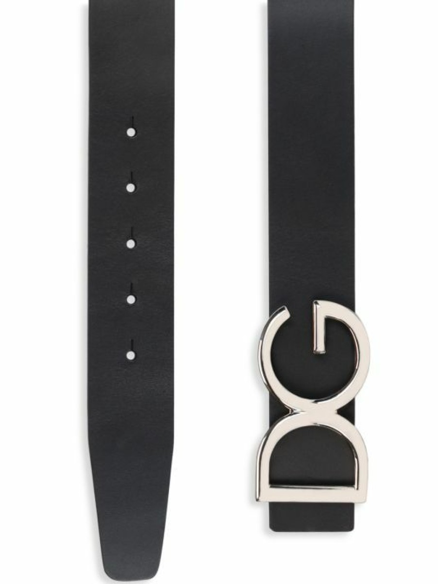 Accessories * | Dolce&Gabbana Logo Leather Belt For Men