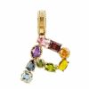 Jewelry * | Dolce&Gabbana Rainbow Alphabet 18K Yellow Gold & Multi Gemstone Initial P Charm