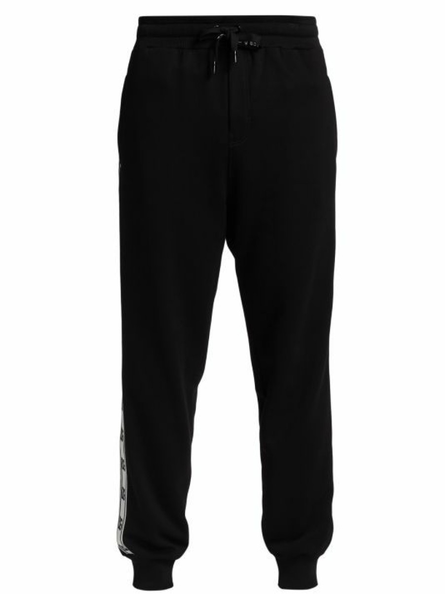 Men * | Dolce&Gabbana Logo Tape Drawstring Jogger Sweatpants For Men