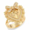 Jewelry * | Dolce&Gabbana 18K Yellow Gold & Diamond Sacred Heart Engraved Ring