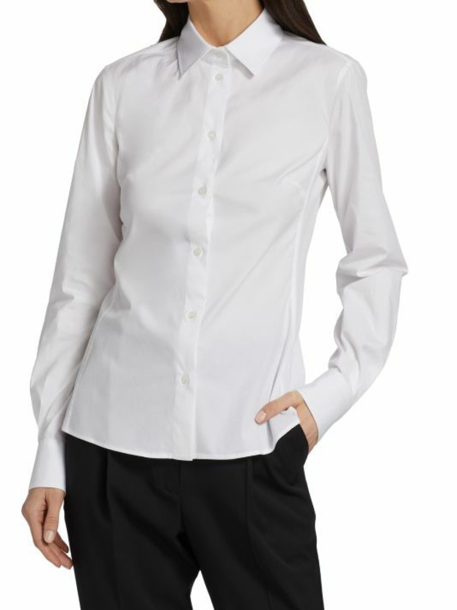 Women'S Clothing * | Dolce&Gabbana Stretch-Poplin Button-Down Shirt