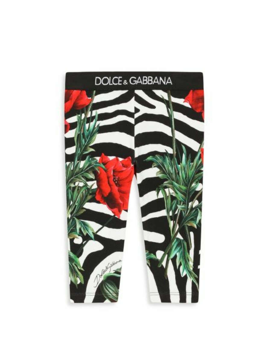 Kids * | Dolce&Gabbana Baby Girl'S Papaveri Floral Leggings For Kids