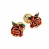 Jewelry * | Dolce&Gabbana 18K Yellow Gold Ruby Rose Cufflinks