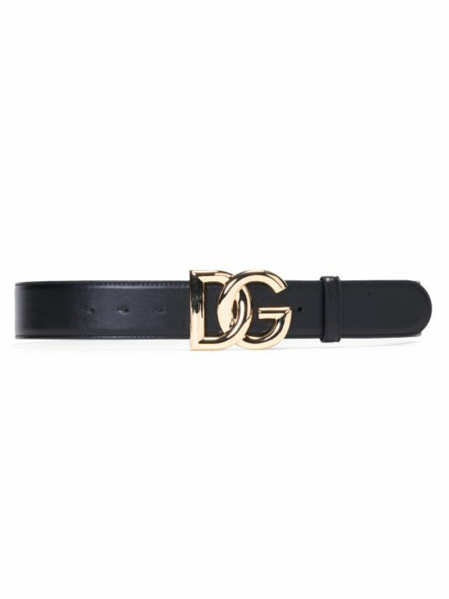 Men * | Dolce&Gabbana Crossed Logo Leather Belt