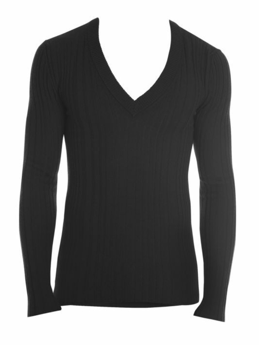 Men * | Dolce&Gabbana V-Neck Ribbed Sweater For Men