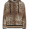 Men * | Dolce&Gabbana Leopard-Print Hooded Sweatshirt For Men