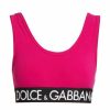 Women'S Clothing * | Dolce&Gabbana Capri Cropped Logo-Hem Top