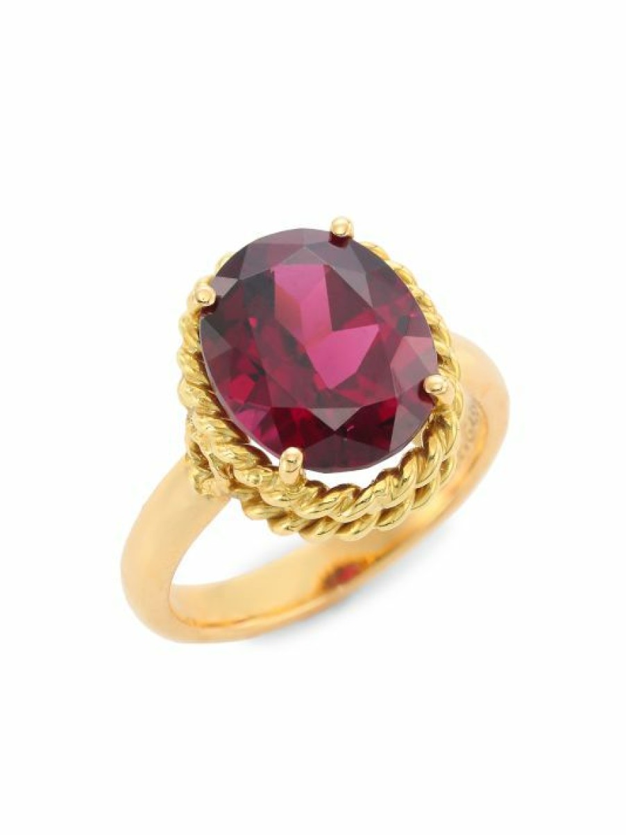 Jewelry * | Dolce&Gabbana Oval Garnet Ring