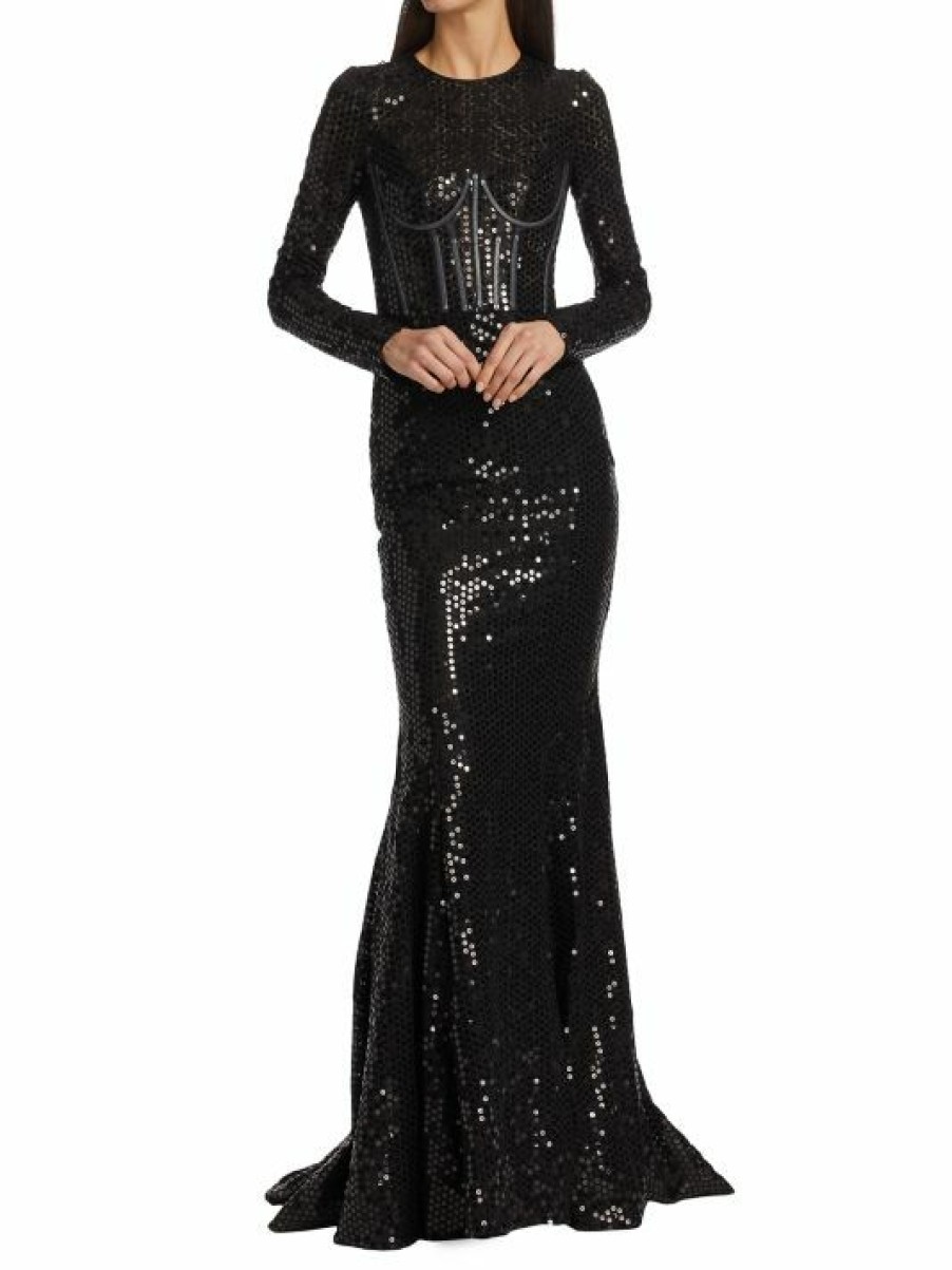 Women'S Clothing * | Dolce&Gabbana Sequin-Embellished Corset Gown