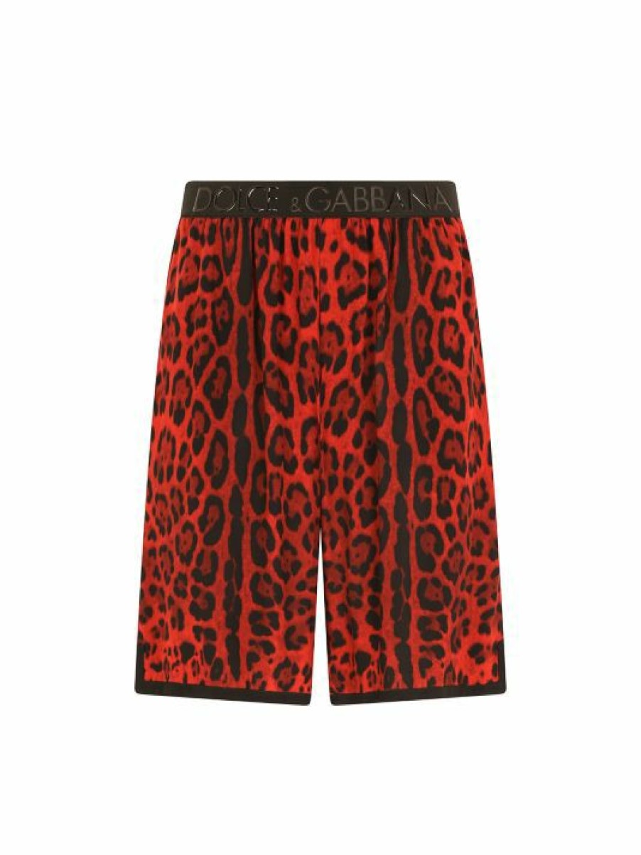 Men * | Dolce&Gabbana Bold Leopard-Print Shorts For Men