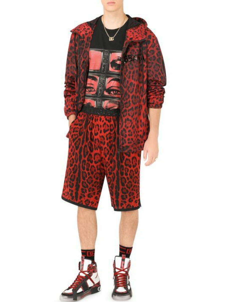 Men * | Dolce&Gabbana Bold Leopard-Print Shorts For Men