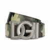 Accessories * | Dolce&Gabbana Dg Logo Camo-Print Leather Belt For Men