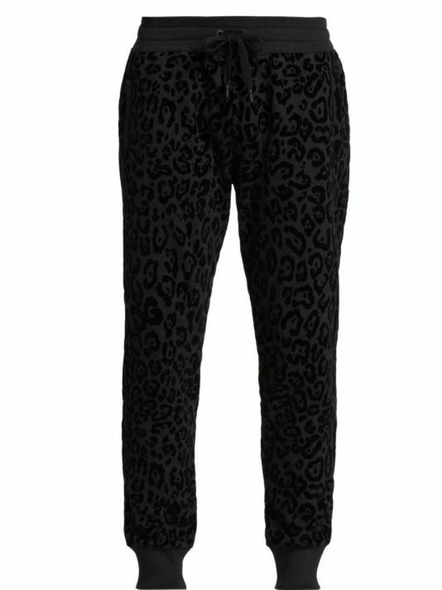 Men * | Dolce&Gabbana Dg Leopard Jogger Pants For Men