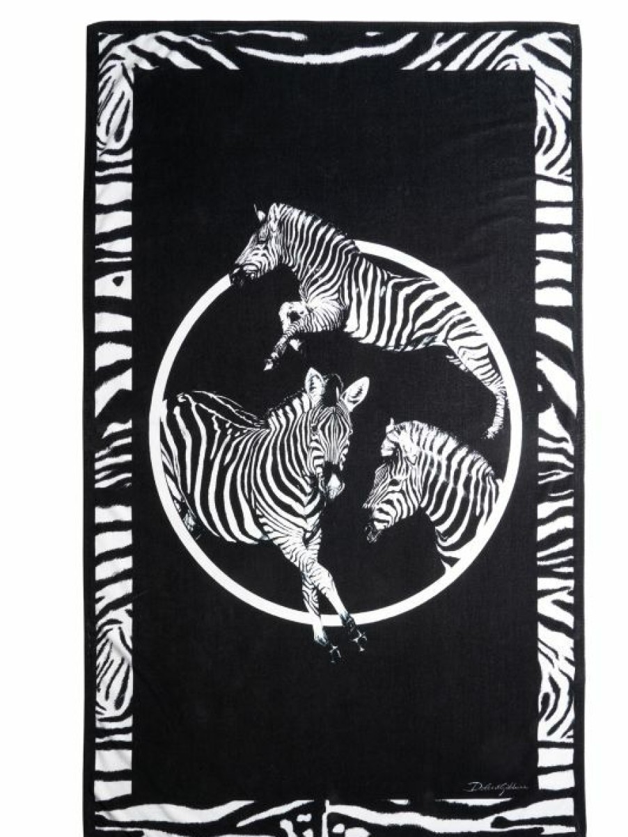 Bath * | Dolce&Gabbana Zebra Print Sponge Towel