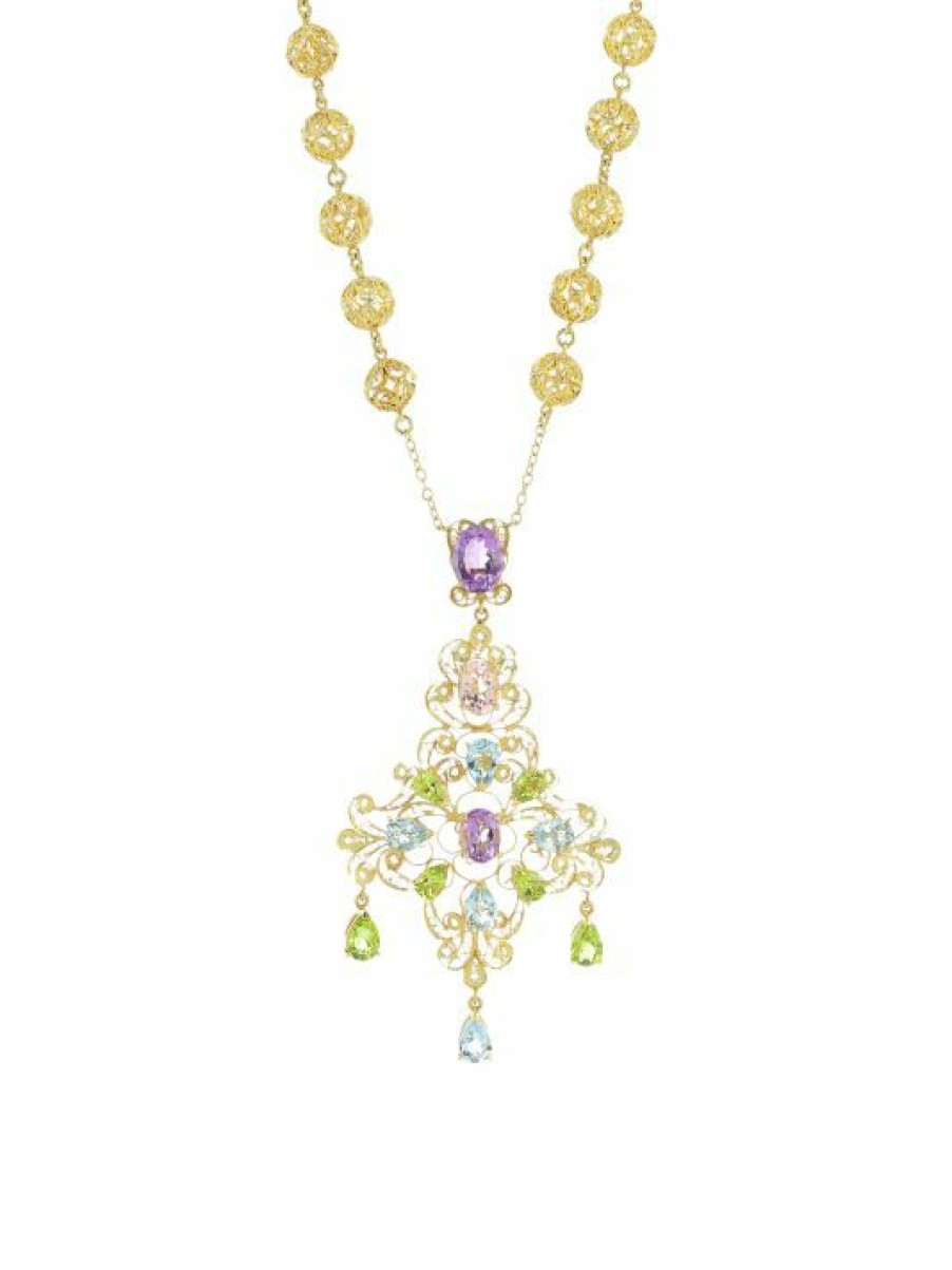 Jewelry * | Dolce&Gabbana 18K Yellow Gold & Multi-Stone Pendant Necklace