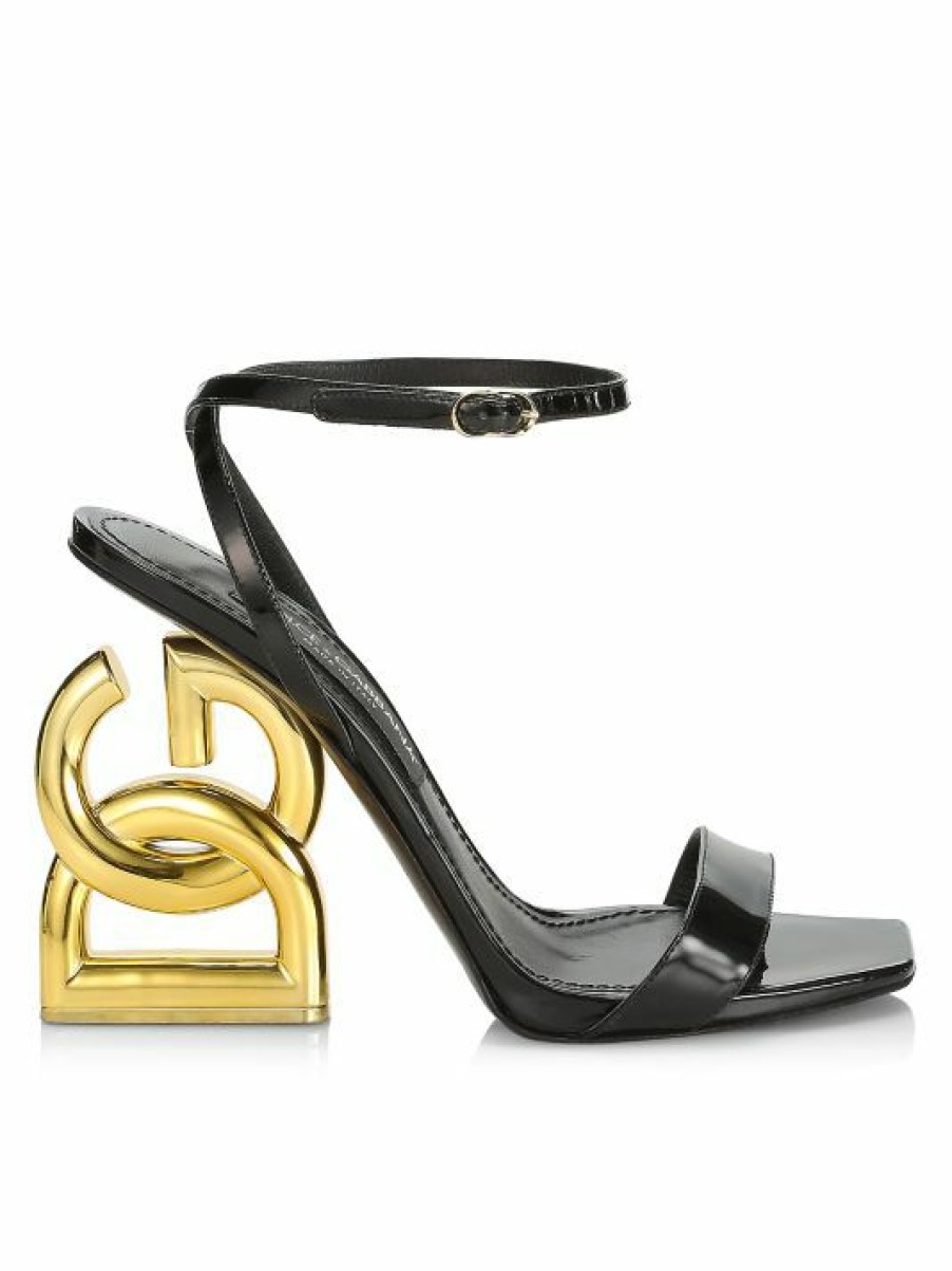 Men * | Dolce&Gabbana Logo-Heel Leather Sandals