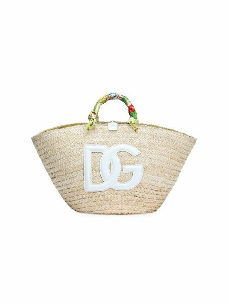 Handbags * | Dolce&Gabbana Dg Raffia Basket Tote