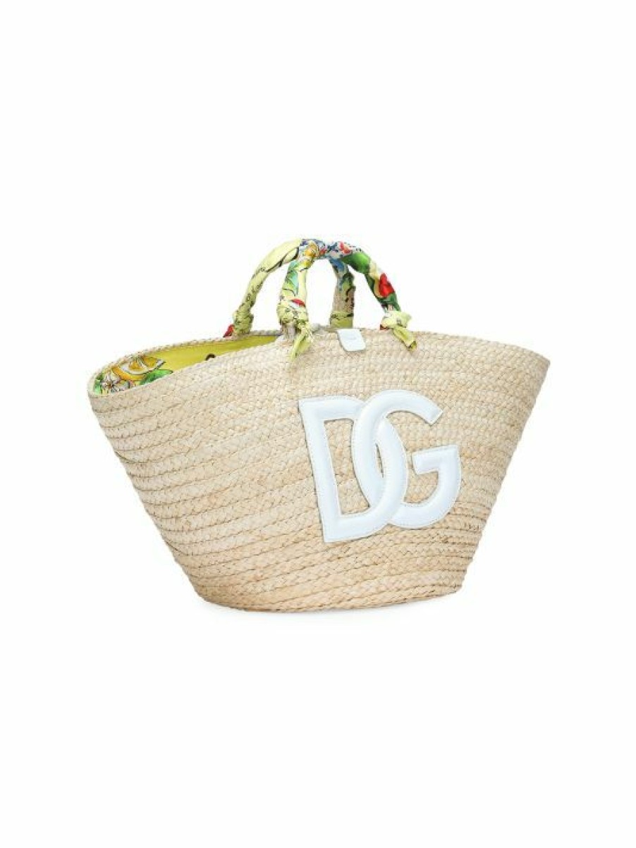 Handbags * | Dolce&Gabbana Dg Raffia Basket Tote