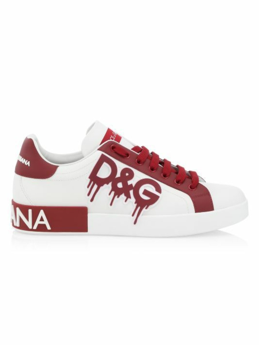 Men * | Dolce&Gabbana Portofino Low-Top Logo Sneakers For Men