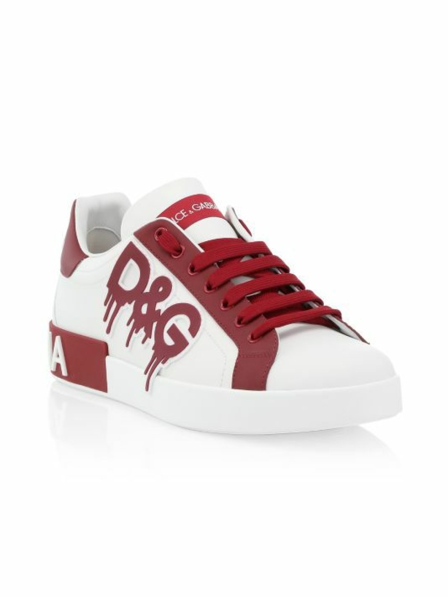 Men * | Dolce&Gabbana Portofino Low-Top Logo Sneakers For Men