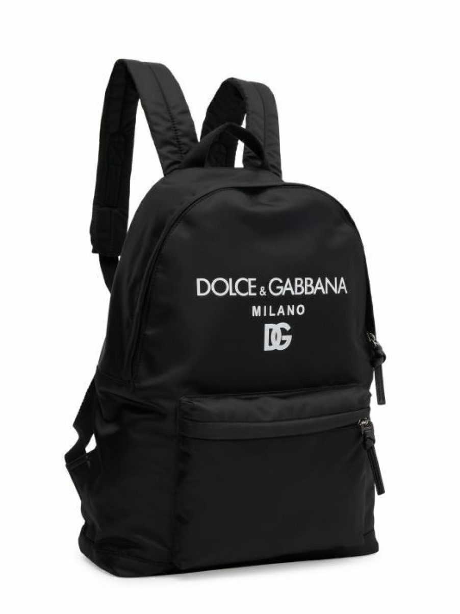 Kids * | Dolce&Gabbana Kid'S Logo Nylon-Blend Backpack For Kids