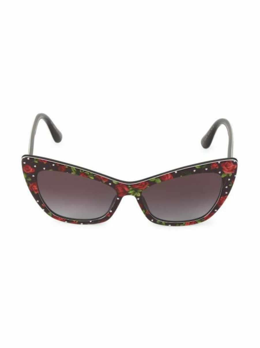 Accessories * | Dolce&Gabbana 56Mm Cat Eye Rose Sunglasses