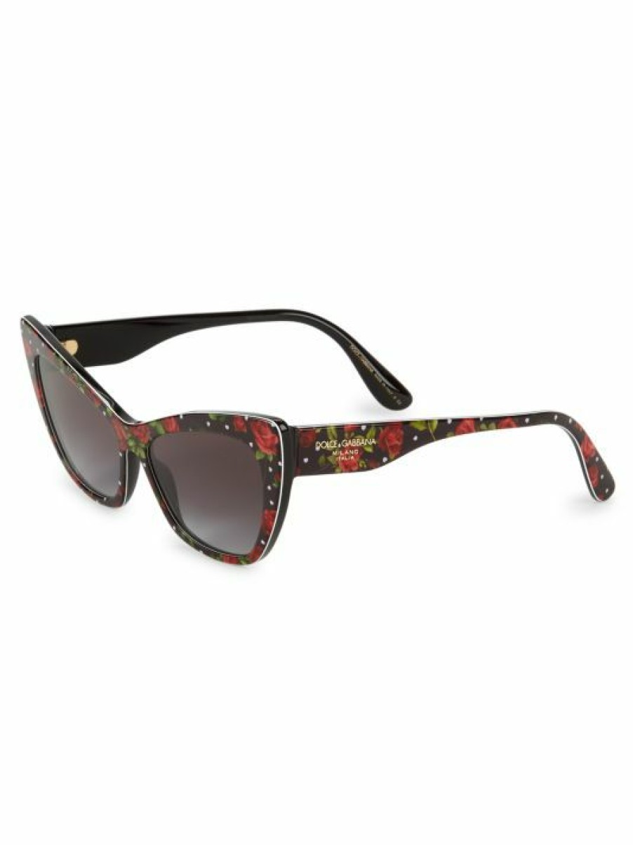 Accessories * | Dolce&Gabbana 56Mm Cat Eye Rose Sunglasses