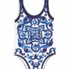 Kids * | Dolce&Gabbana Baby Girl'S Printed Swimsuit For Kids