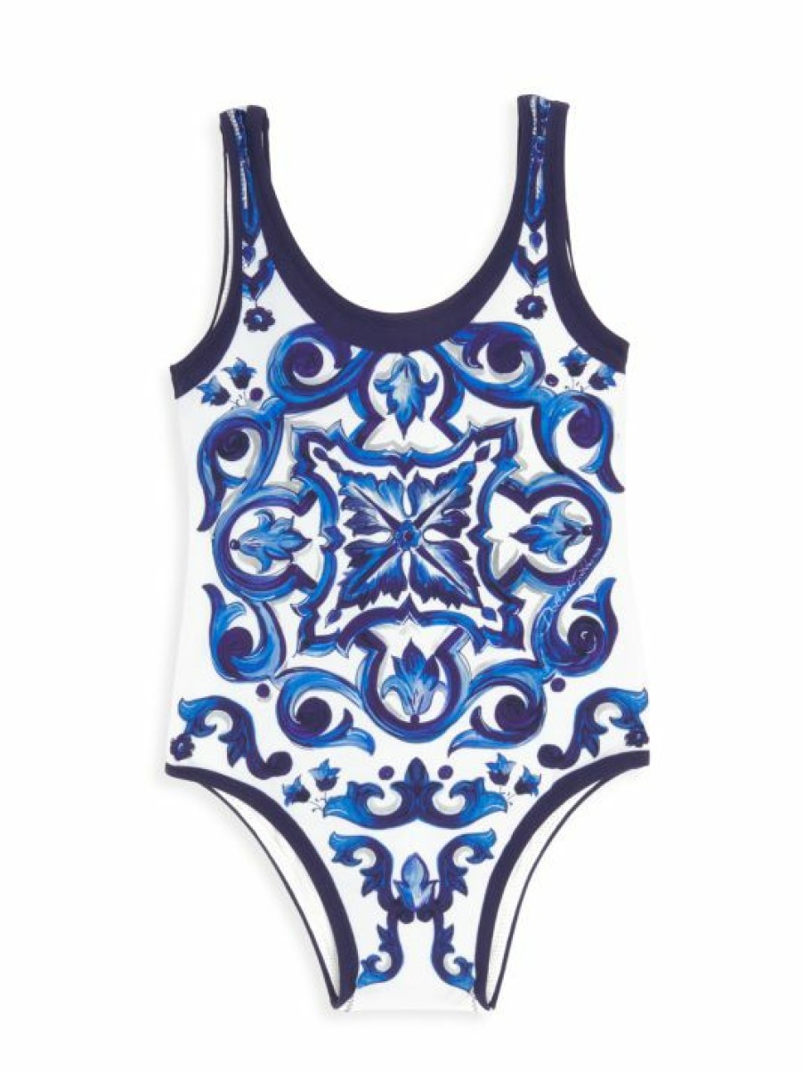 Kids * | Dolce&Gabbana Baby Girl'S Printed Swimsuit For Kids