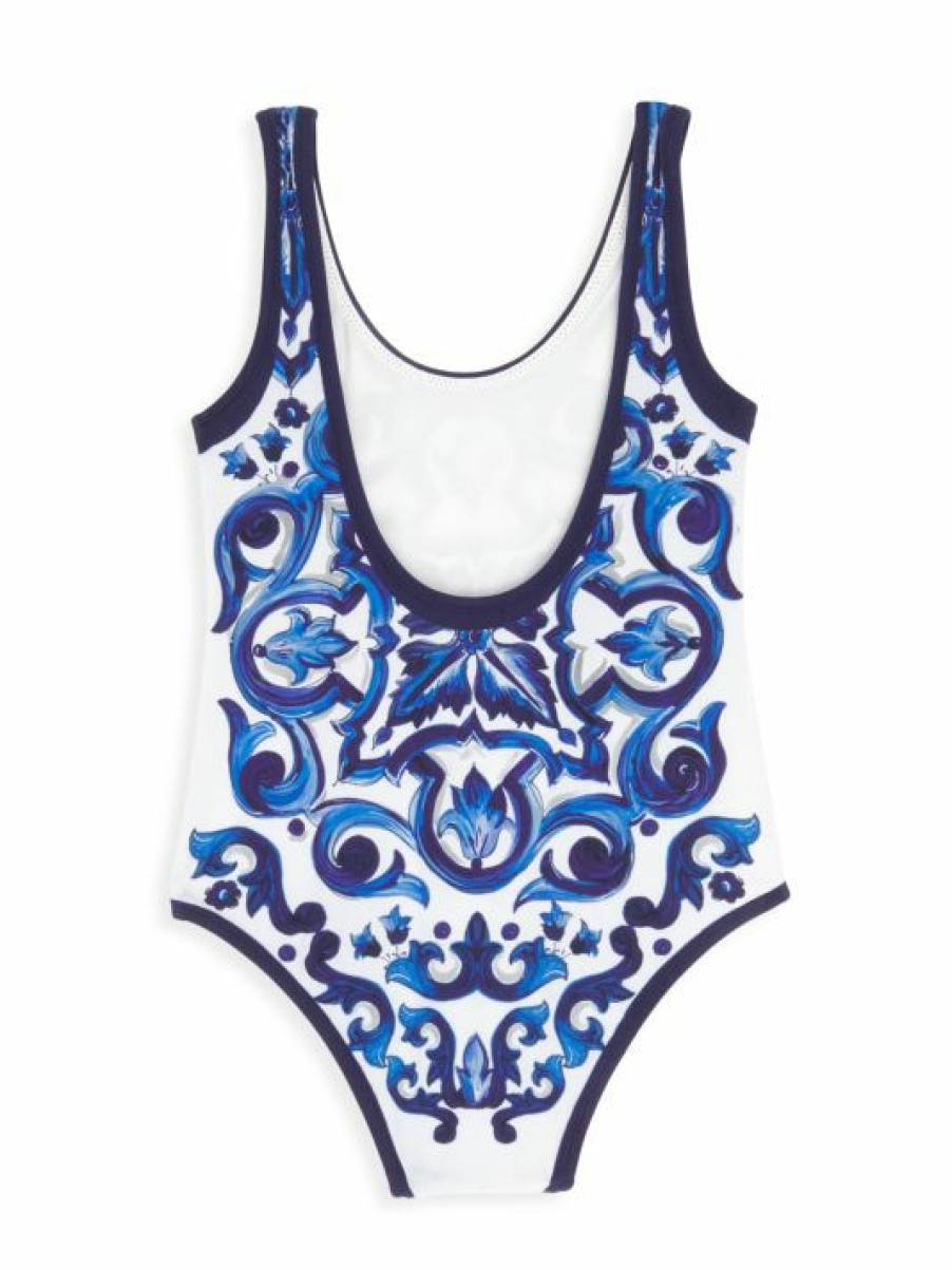 Kids * | Dolce&Gabbana Baby Girl'S Printed Swimsuit For Kids