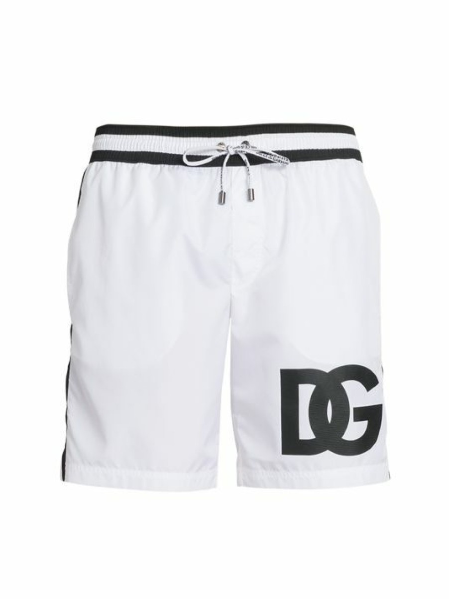 Men * | Dolce&Gabbana Big Logo Swim Short Trunks For Men