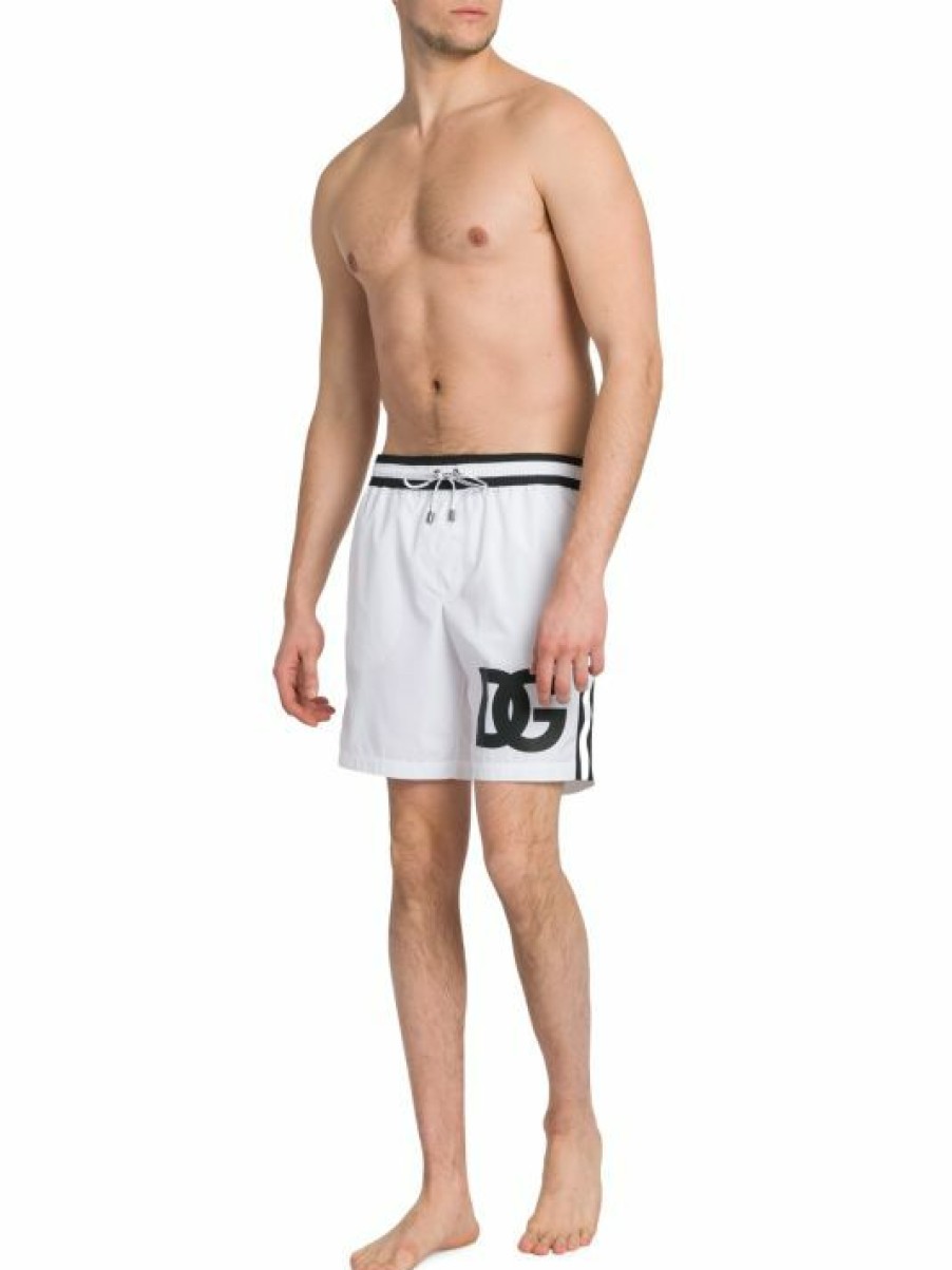 Men * | Dolce&Gabbana Big Logo Swim Short Trunks For Men