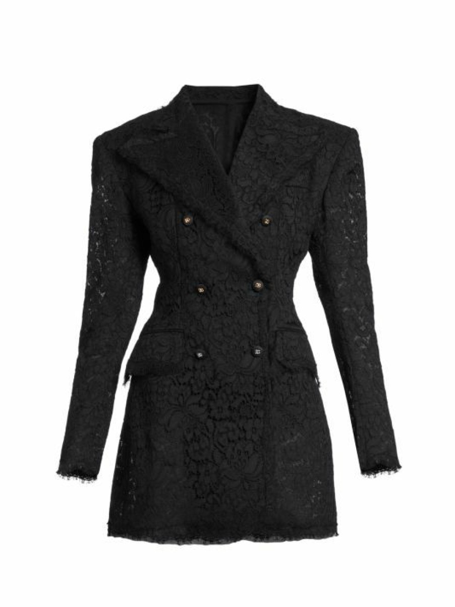 Women'S Clothing * | Dolce&Gabbana Lace-Embellished Blazer Mini-Dress