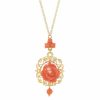 Jewelry * | Dolce&Gabbana 18K Yellow Gold & Mediterranean Coral Rose Pendant Necklace