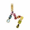 Jewelry * | Dolce&Gabbana Rainbow Alphabet 18K Yellow Gold & Multi Gemstone Initial M Charm