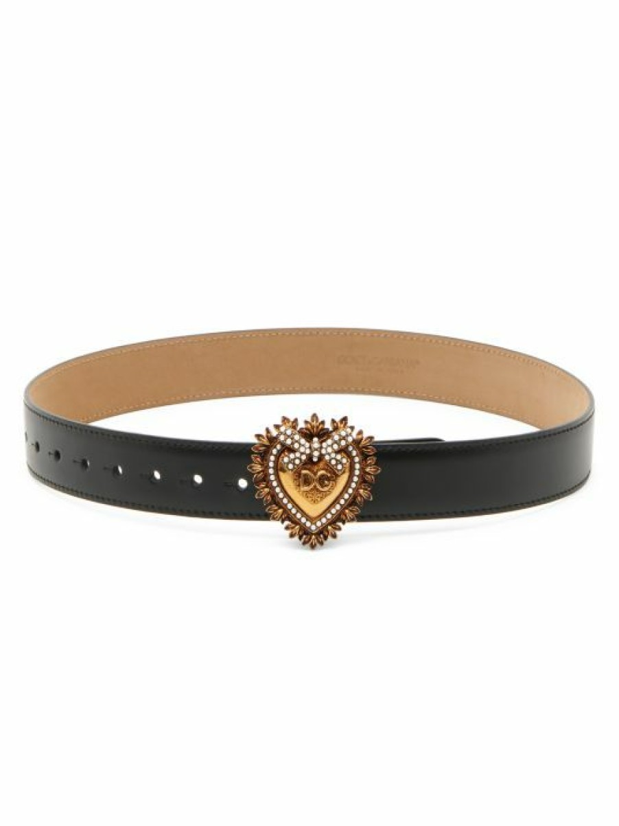 Accessories * | Dolce&Gabbana Devotion Leather Belt