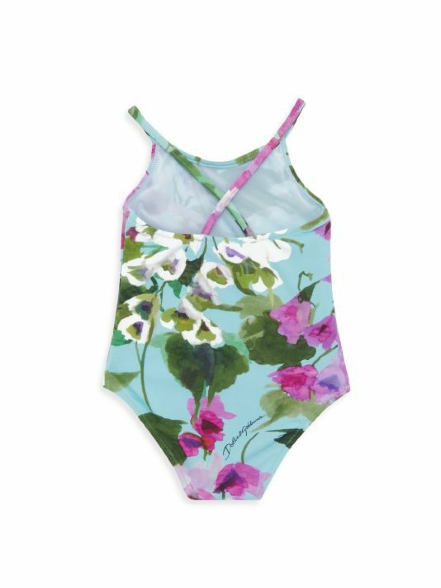 Kids * | Dolce&Gabbana Baby Girl'S Floral One-Piece Swimsuit For Kids