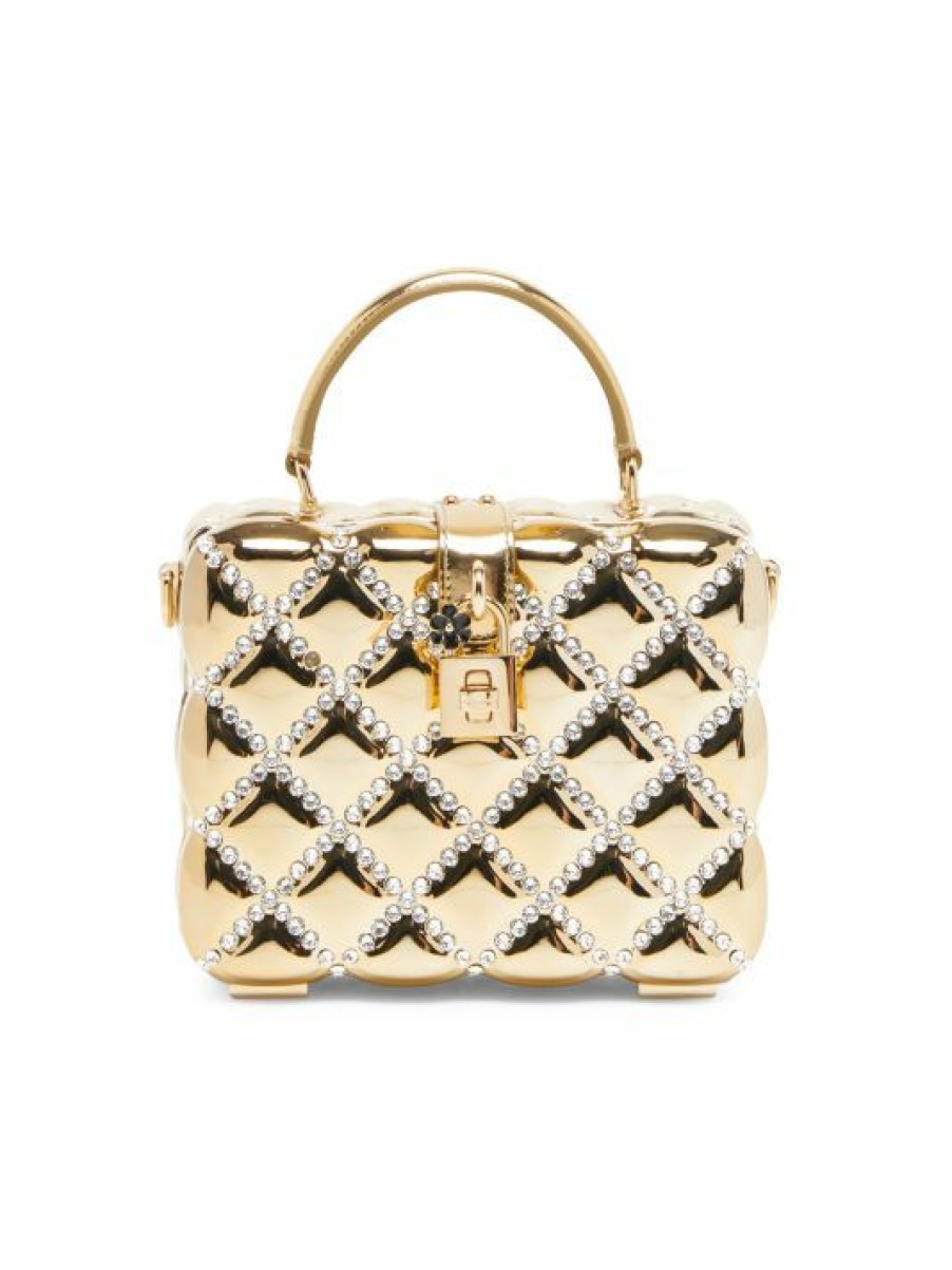 Handbags * | Dolce&Gabbana Metallic Quilted Embellished Top Handle Box Bag