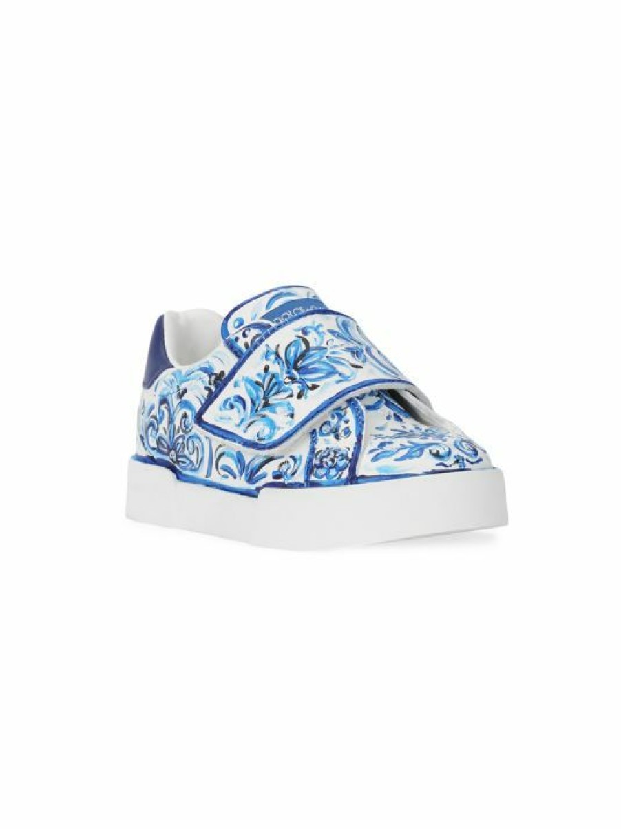 Men * | Dolce&Gabbana Baby'S Printed Velcro Sneakers For Kids