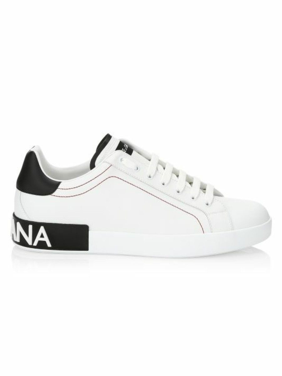 Men * | Dolce&Gabbana Portofino Leather Sneakers For Men