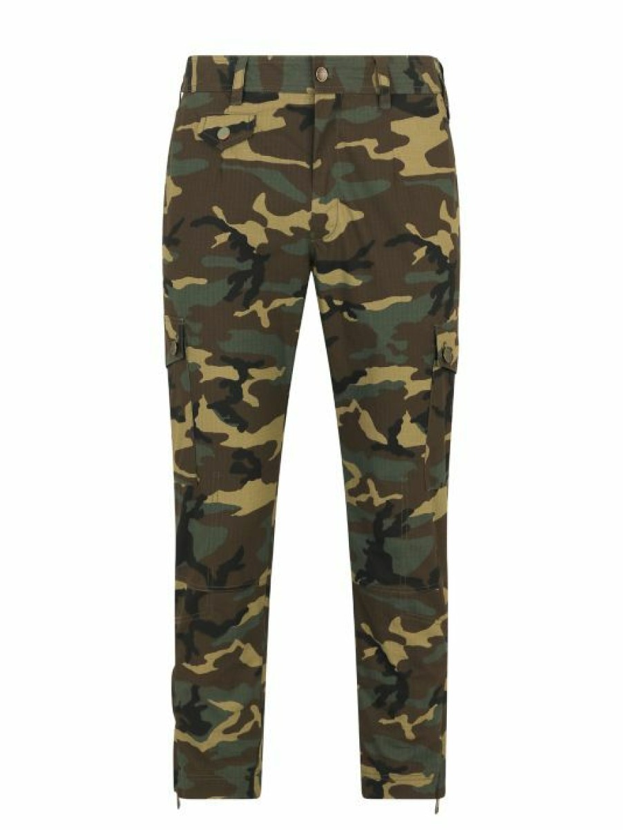 Men * | Dolce&Gabbana Camo Ripstop Pants For Men