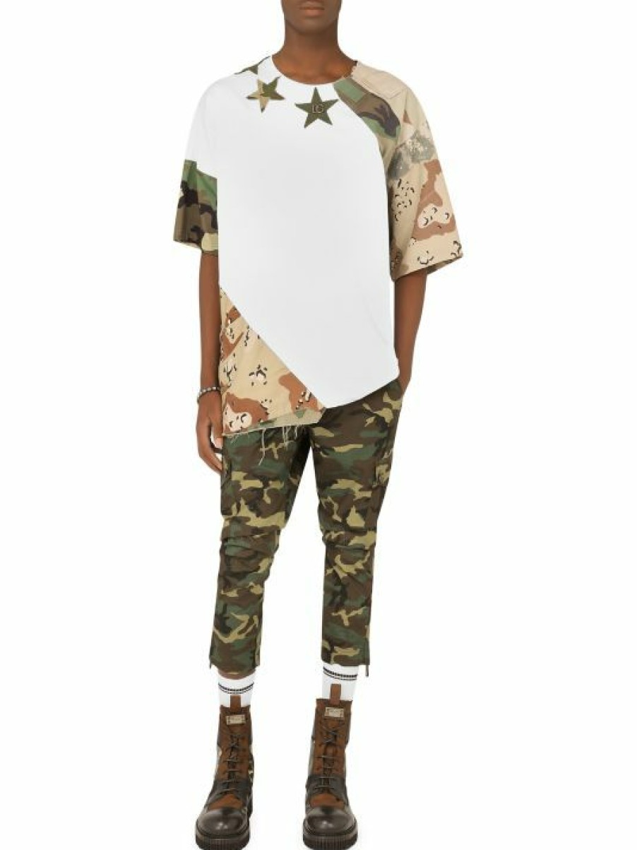 Men * | Dolce&Gabbana Camo Ripstop Pants For Men