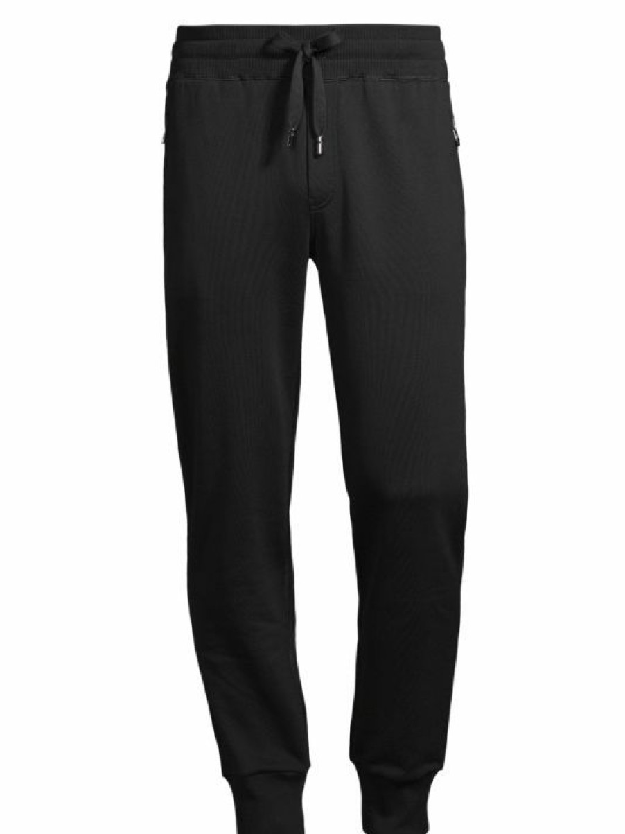 Men * | Dolce&Gabbana Logo Plaque Sweatpants For Men