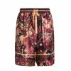 Men * | Dolce&Gabbana Silk Drawstring Logo Shorts For Men