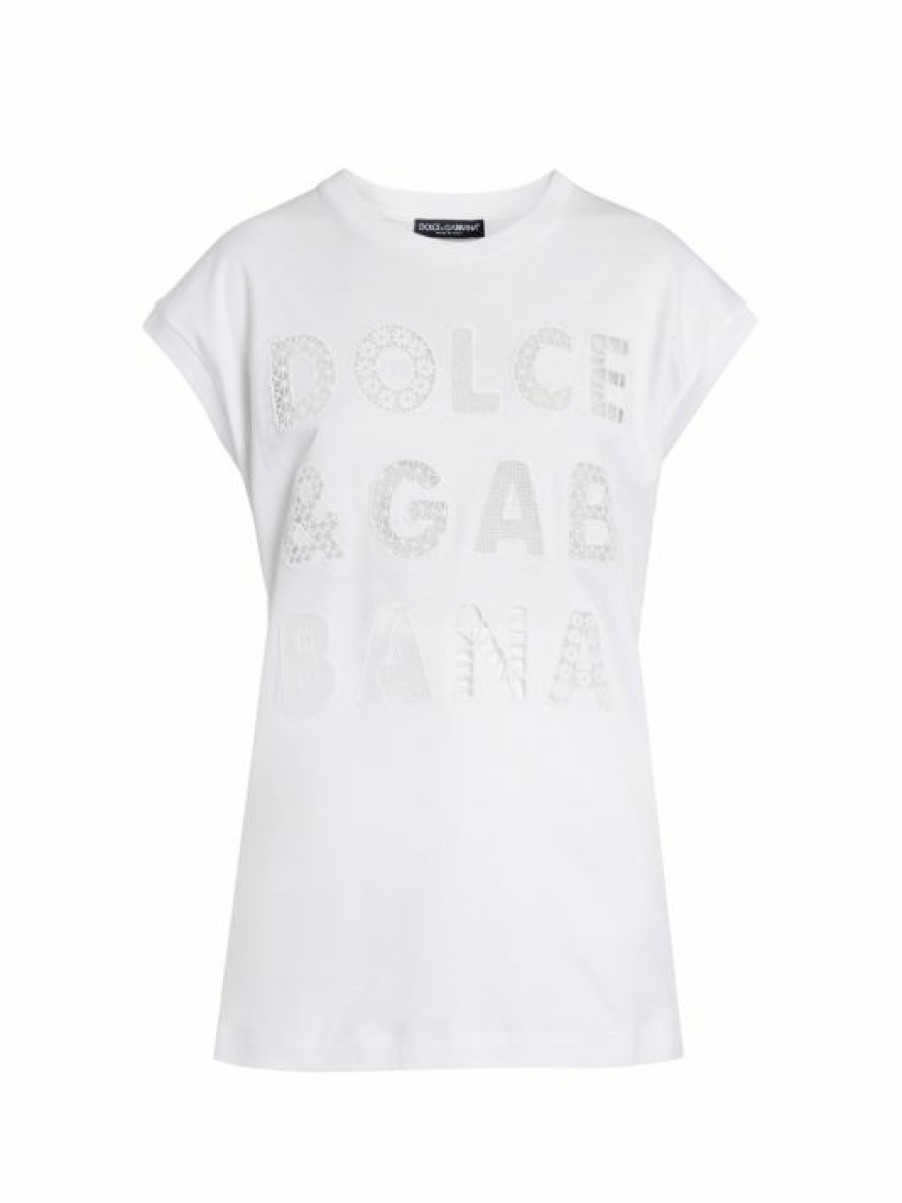 Men * | Dolce&Gabbana Openwork Logo T-Shirt