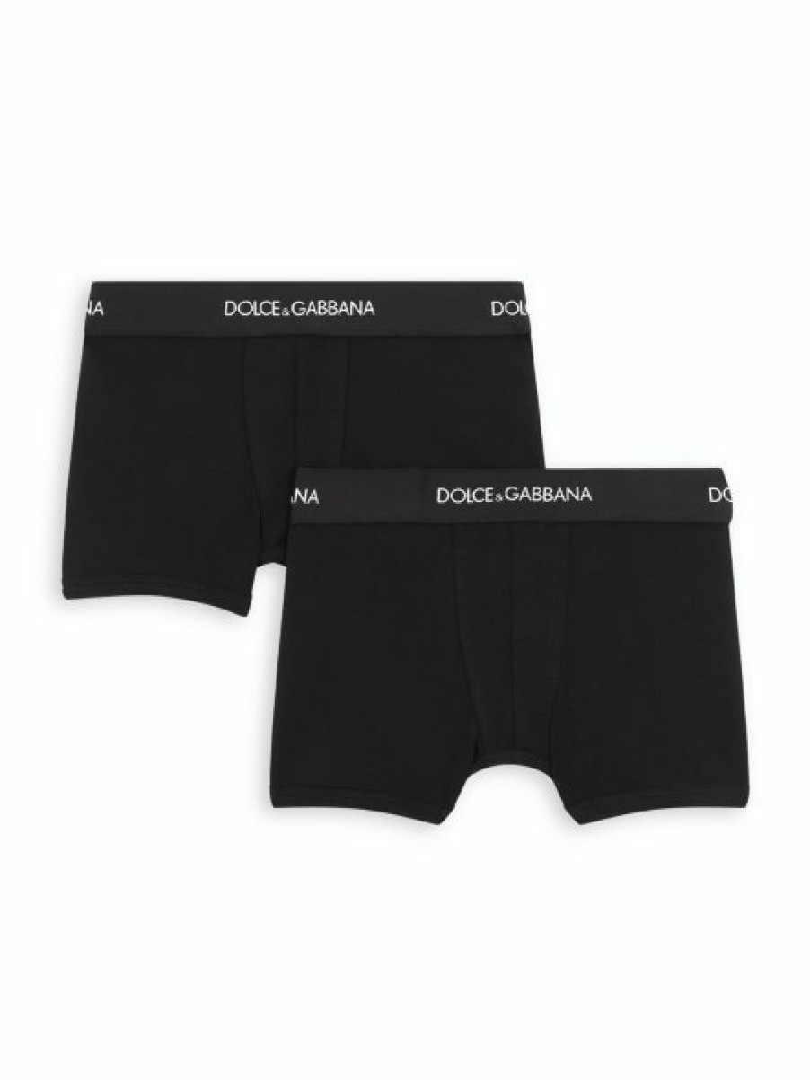 Kids * | Dolce&Gabbana Little Boy'S & Boy'S Logo-Waist Boxer Briefs For Kids