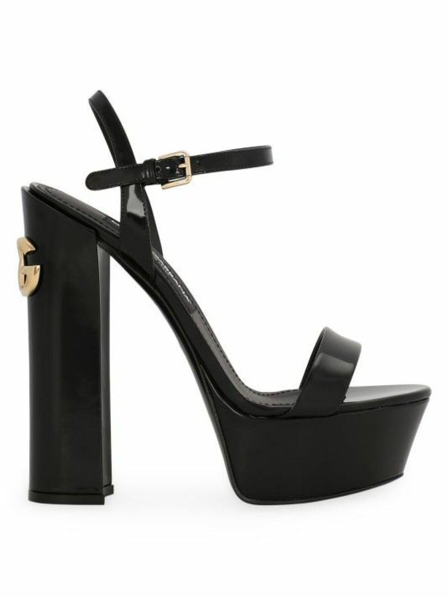 Men * | Dolce&Gabbana Keira Patent Leather Platform Sandals